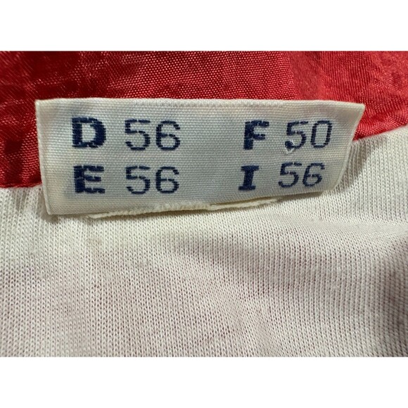 Sergio Tacchini Vintage Nylon Red White Blue Windbreaker Track Jacket Sz 46 - Picture 8 of 10